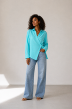 Load image into Gallery viewer, Pure linen High-Low shirt