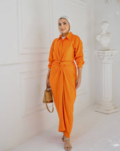 Load image into Gallery viewer, Monochrome Shirt & Wrapped Skirt Set