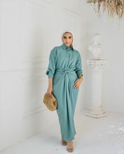 Load image into Gallery viewer, Monochrome Shirt & Wrapped Skirt Set