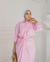 Load image into Gallery viewer, Monochrome Shirt & Wrapped Skirt Set