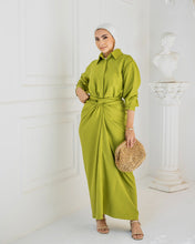 Load image into Gallery viewer, Monochrome Shirt & Wrapped Skirt Set