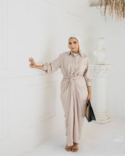 Load image into Gallery viewer, Monochrome Shirt & Wrapped Skirt Set