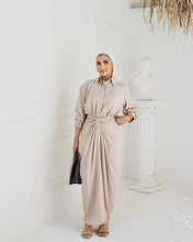 Load image into Gallery viewer, Monochrome Shirt & Wrapped Skirt Set