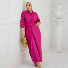 Load image into Gallery viewer, Monochrome Shirt & Wrapped Skirt Set