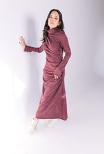 Load image into Gallery viewer, turtleneck Rouched wool dress