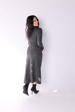 Load image into Gallery viewer, turtleneck Rouched wool dress