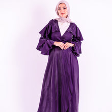 Load image into Gallery viewer, Ruffles wrapped dress in Purple