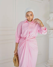 Load image into Gallery viewer, Monochrome Shirt & Wrapped Skirt Set