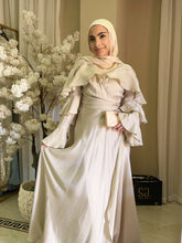 Load image into Gallery viewer, ruffles wrapped Dress in beige