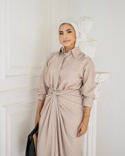 Load image into Gallery viewer, Monochrome Shirt & Wrapped Skirt Set