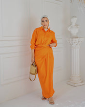 Load image into Gallery viewer, Monochrome Shirt & Wrapped Skirt Set