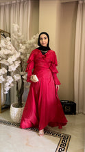 Load image into Gallery viewer, Ruffles wrapped dress in Red