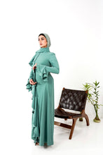Load image into Gallery viewer, Flowy side ruffle dress in Teal
