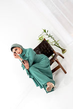 Load image into Gallery viewer, Flowy side ruffle dress in Teal