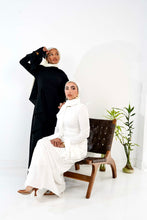 Load image into Gallery viewer, Flowy side ruffle dress in White