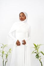 Load image into Gallery viewer, Amwaj gown in White with cover chest