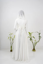 Load image into Gallery viewer, Amwaj gown in White with cover chest