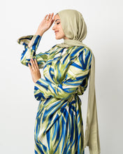 Load image into Gallery viewer, wrapped colorful satin dress