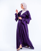 Load image into Gallery viewer, Ruffles wrapped dress in Purple