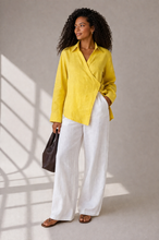 Load image into Gallery viewer, Pure linen High-Low shirt