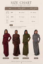 Load image into Gallery viewer, One-Side Draped Maxi Dress with Chest Cover in Brown
