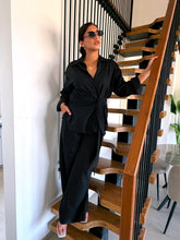 Load image into Gallery viewer, Pinstripe linen wrap Set