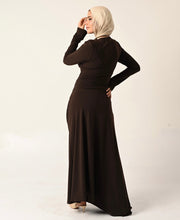 Load image into Gallery viewer, Rouched Side Dress in brown