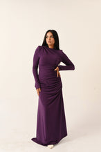Load image into Gallery viewer, Rouched Side Dress in Purple