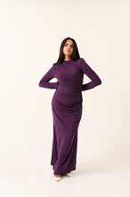 Load image into Gallery viewer, Rouched Side Dress in Purple