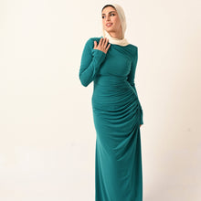 Load image into Gallery viewer, Rouched Side Dress in Teal