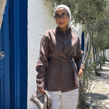 Load image into Gallery viewer, Pure Linen oversized-Shirt