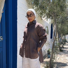 Load image into Gallery viewer, Pure Linen oversized-Shirt