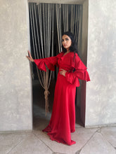 Load image into Gallery viewer, Ruffles wrapped dress in Red