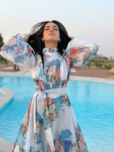 Load image into Gallery viewer, Offwhite Floral Chiffion dress