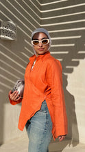 Load image into Gallery viewer, Pure linen High-Low shirt hi