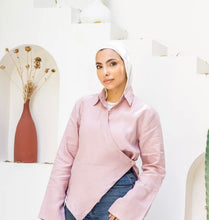 Load image into Gallery viewer, Pure linen High-Low shirt hi