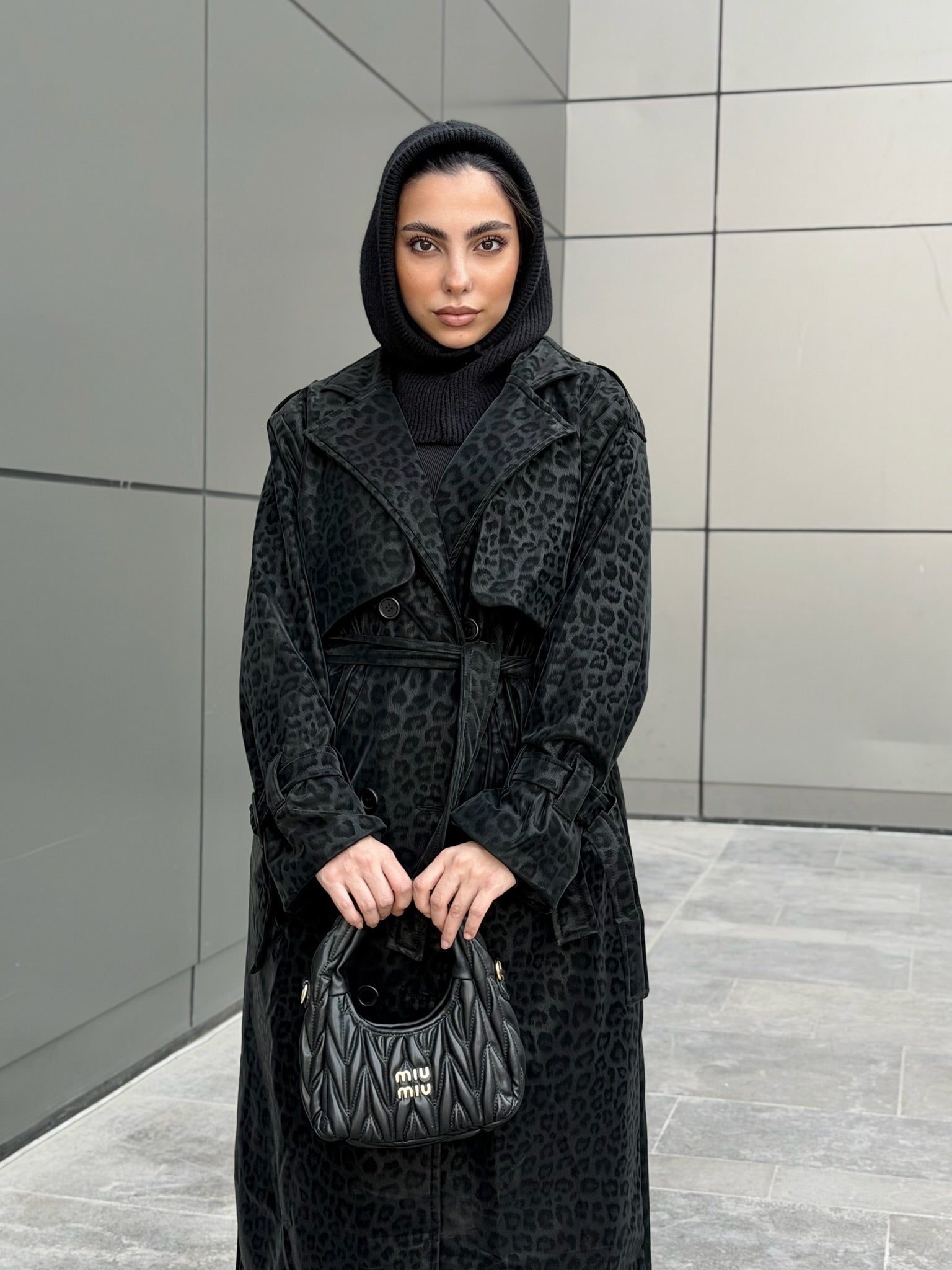 Waterproof Leopard print Long coat
