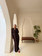 Load image into Gallery viewer, twisted knot maxi dress in Brown
