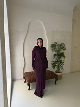 Load image into Gallery viewer, Twisted knot maxi dress in purple
