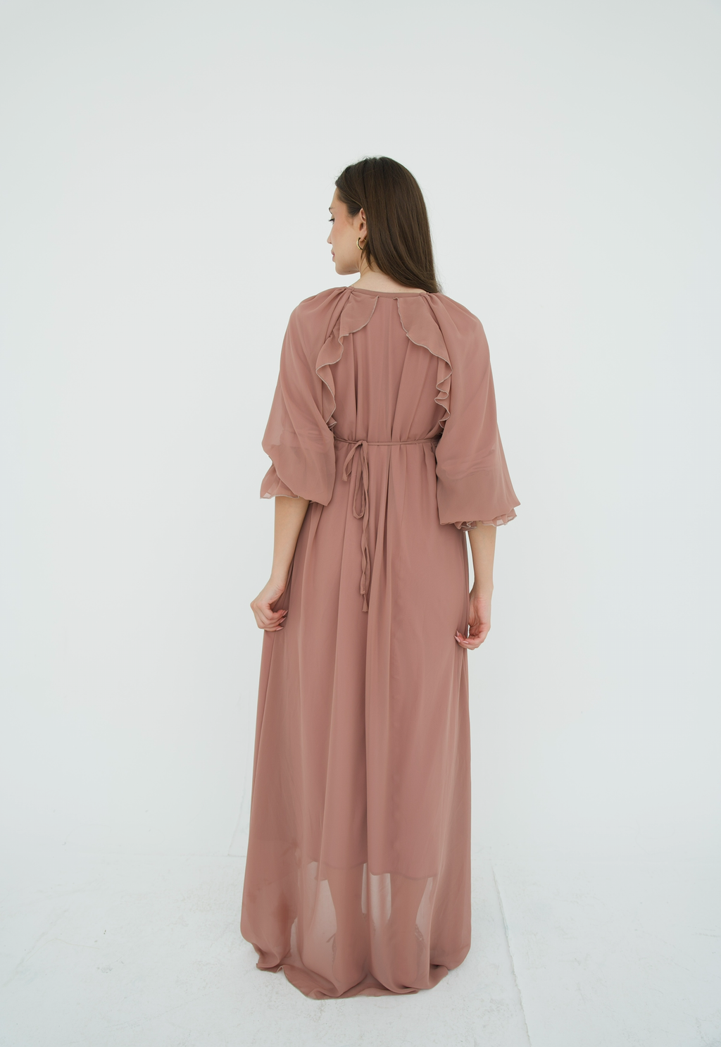 Ruffles chiffion dress