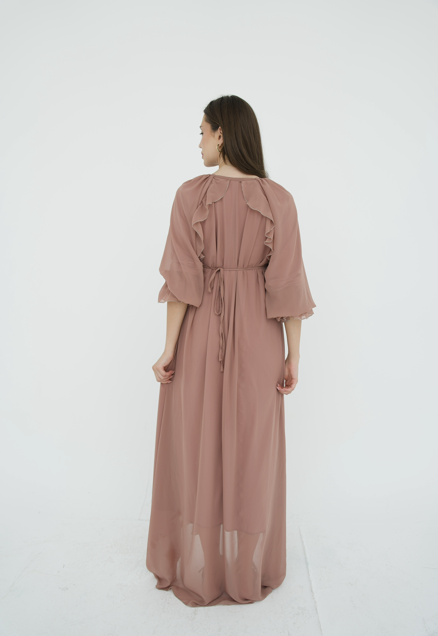 Ruffles chiffion dress