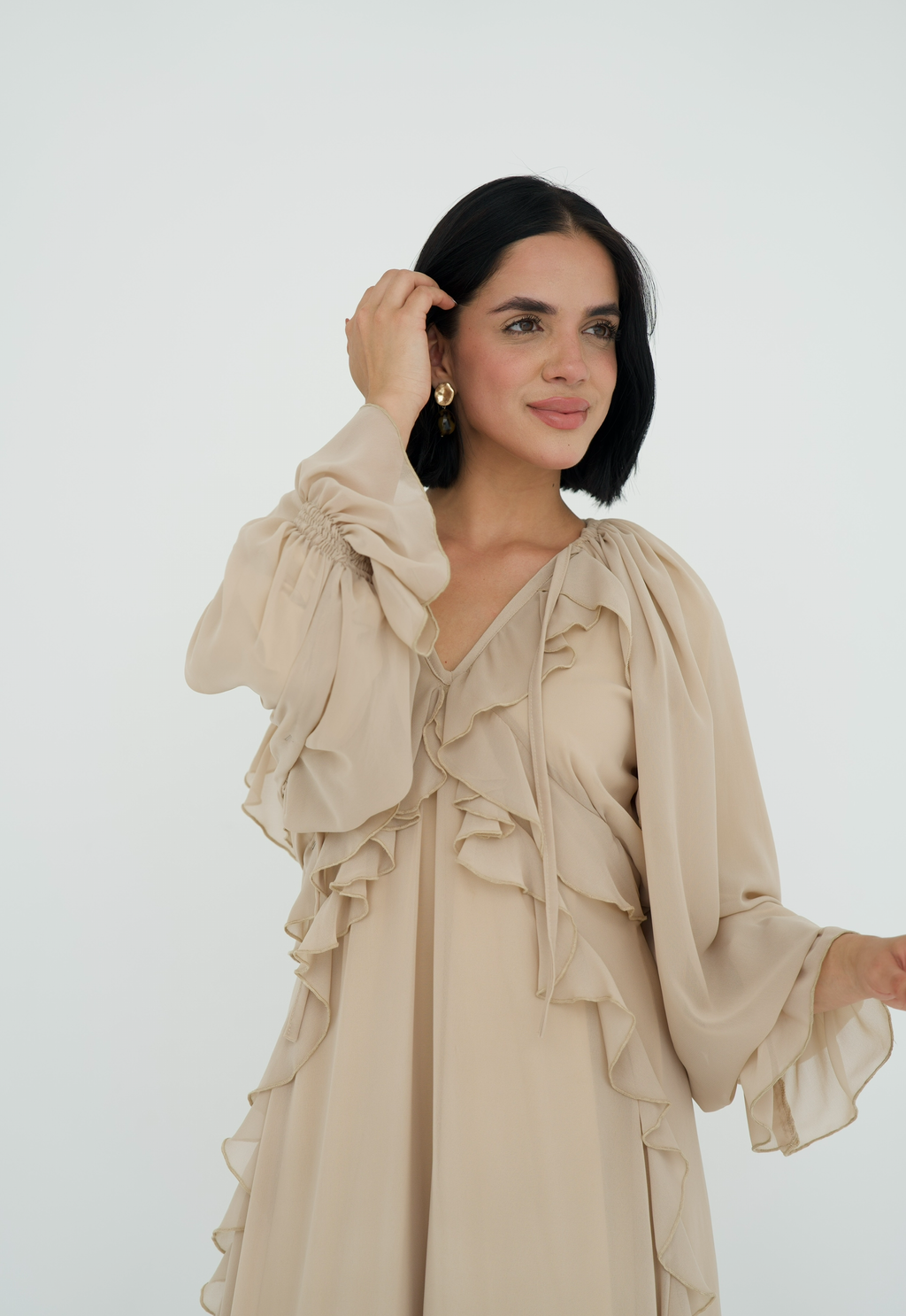 Ruffles chiffion dress