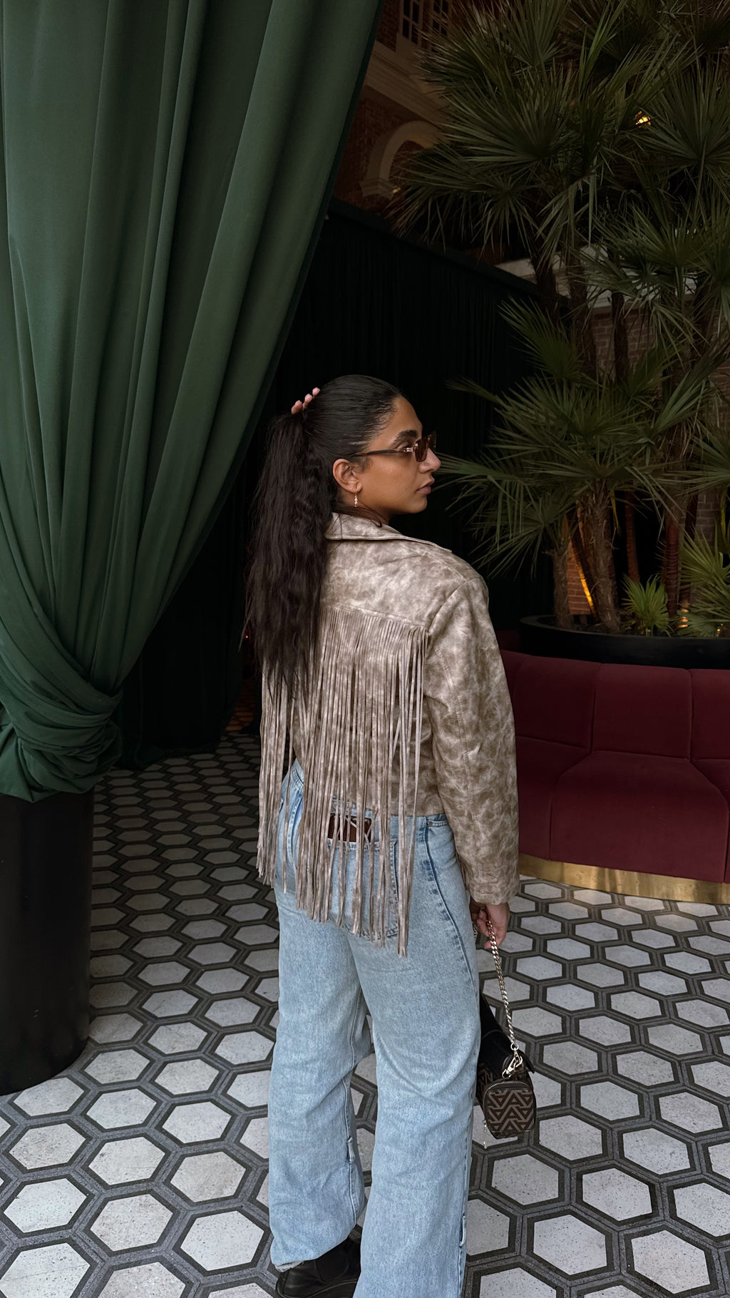 Fringes Faux Leather Jacket