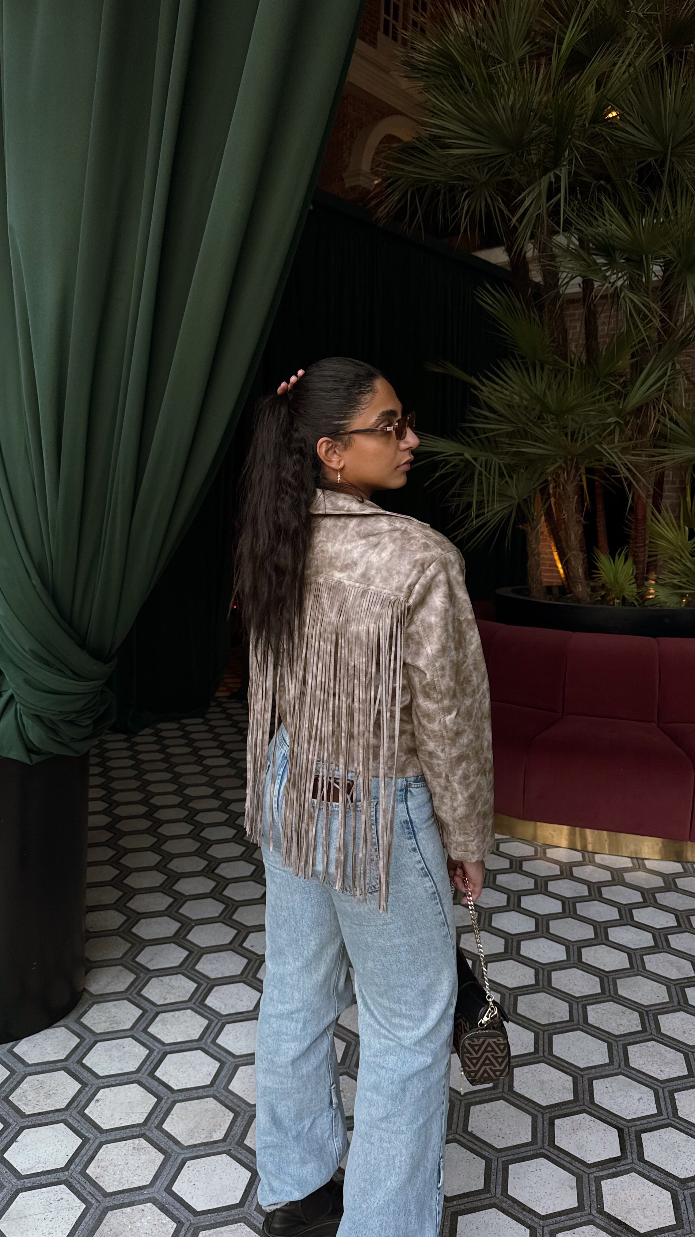 Fringes Faux Leather Jacket
