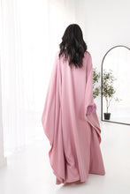 Load image into Gallery viewer, Butterfly feathers sleeves Abaya-Dress in Pink

