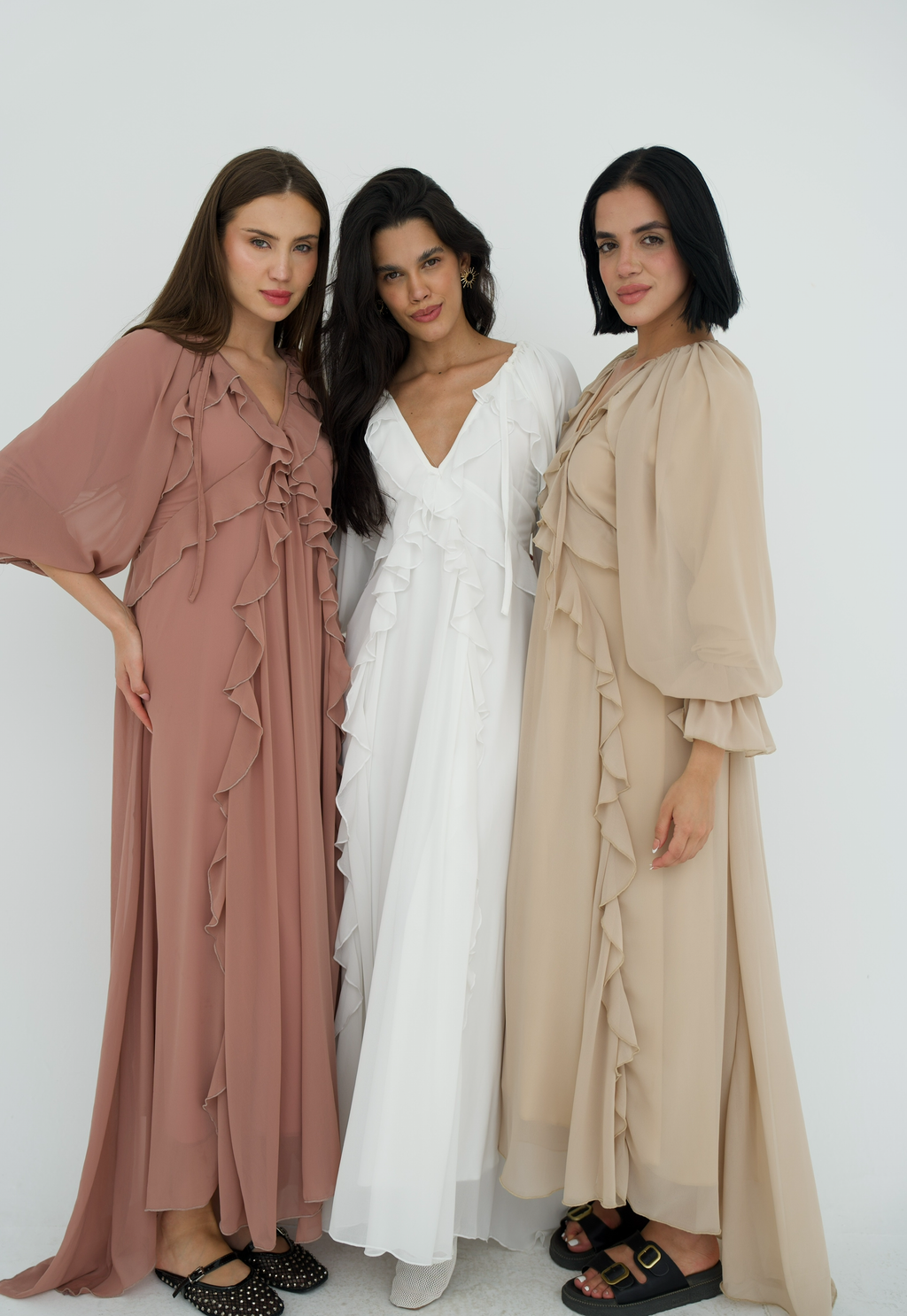 Ruffles chiffion dress