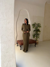 Load image into Gallery viewer, twisted knot maxi dress in Olive
