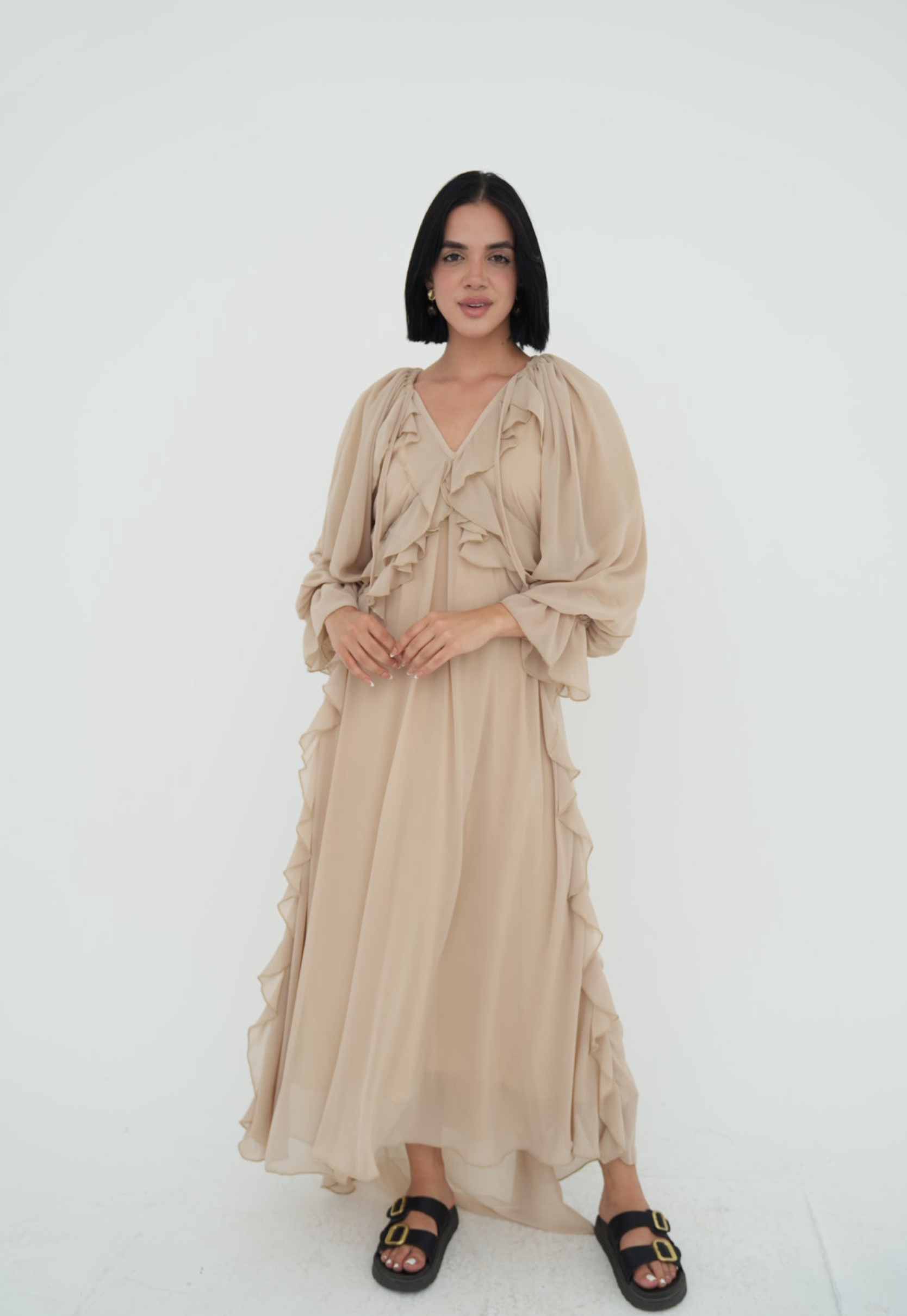 Ruffles chiffion dress
