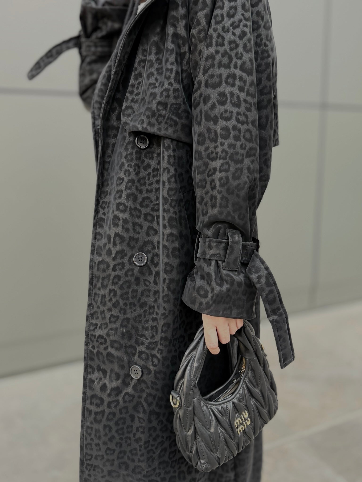 Waterproof Leopard print Long coat