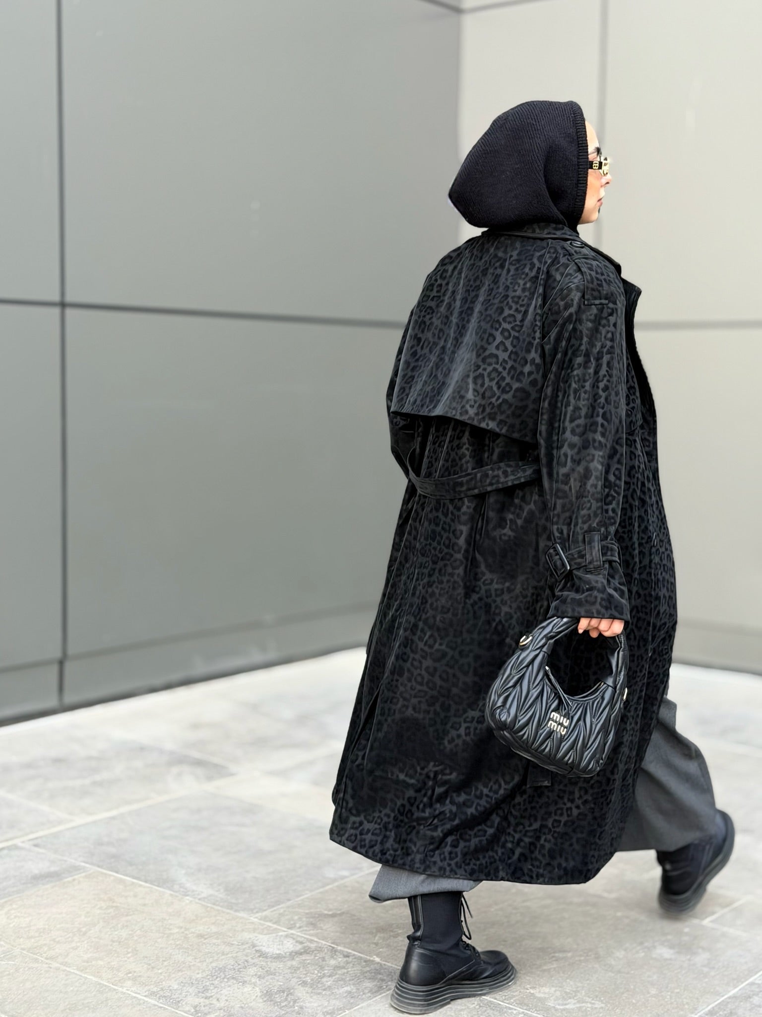 Waterproof Leopard print Long coat